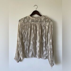 Grey Silk Wilfred Blouse